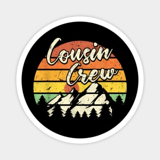 Cousin Crew Camping Outdoor Sunset Summer Camp Magnet